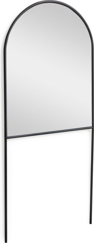 Kave Home - Miroir en pied Nazara en métal noir 70 x 161 cm