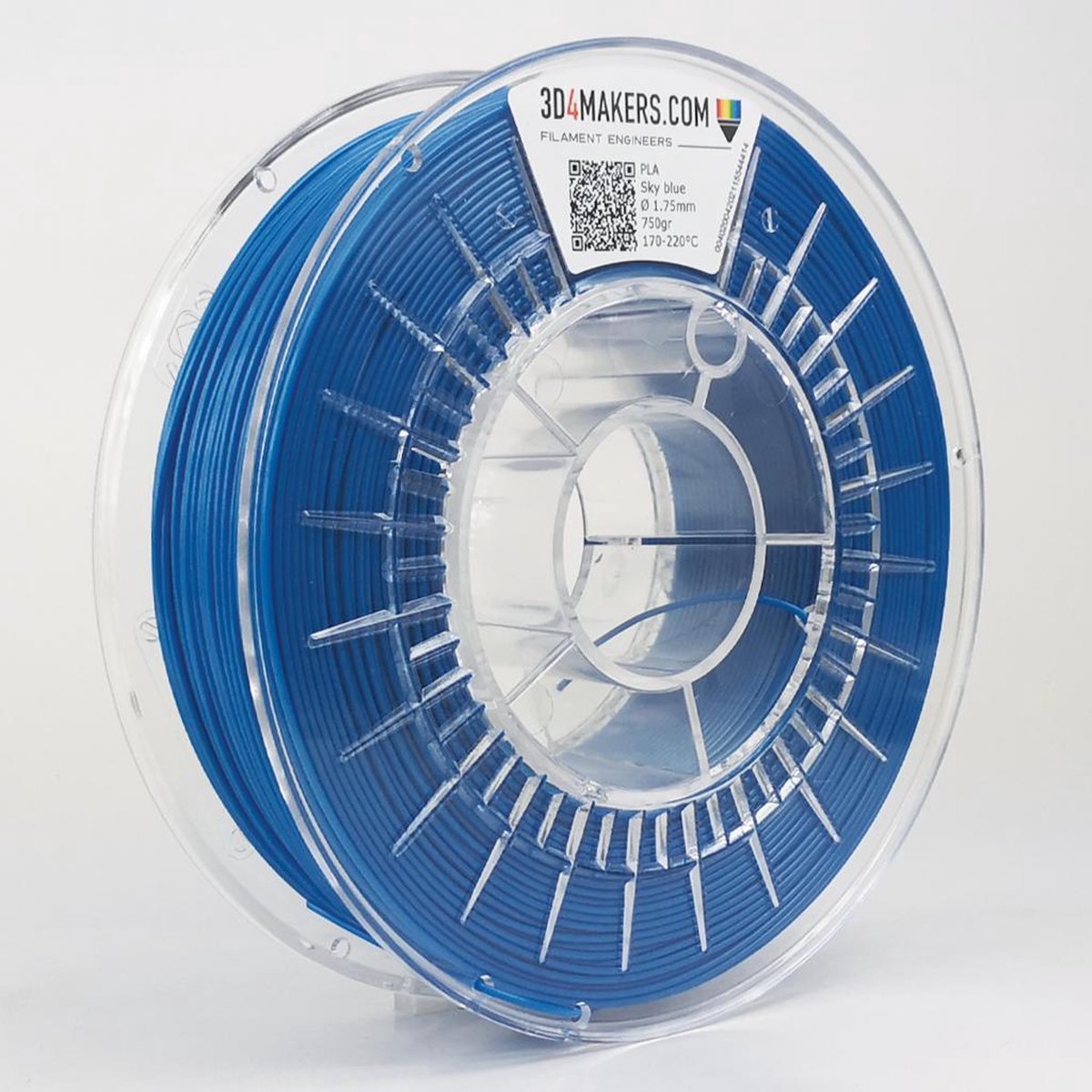 Image of 3D4Makers - PLA Filament - 1.75mm - 750 gram - Sky Blue