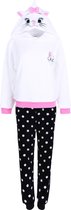 Warme, zwart-witte pyjama voor dames Marie Cat Disney MAAT S