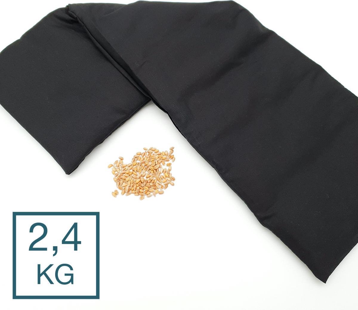 Goedkoopste Verzwaringskussen Met Pit! - 2 binnenzakken - 2,4 kg - Koud èn warm - Compartimenten - Fijne diepe druk - Zwart