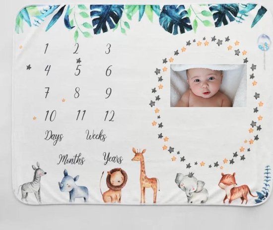 Meest Populaire, Zachte Maandelijkse Baby Mileston Fleece Deken Te Koop, Gooi De