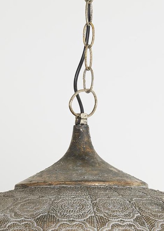 Light & Living Hanglamp Emine - Bruin - 43.5x43.5x40.5cm - Modern - Hanglampen Eetkamer, Slaapkamer, Woonkamer