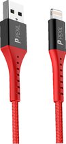 PEXIL Apple Lightning kabel MFI 30CM - Rood