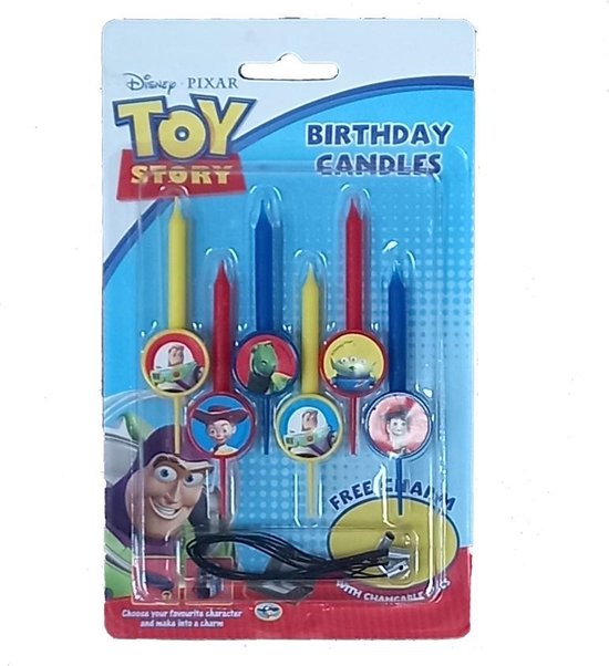 Disney -toy story - bougies d'anniversaire - bougies pour gâteau - lot de 6