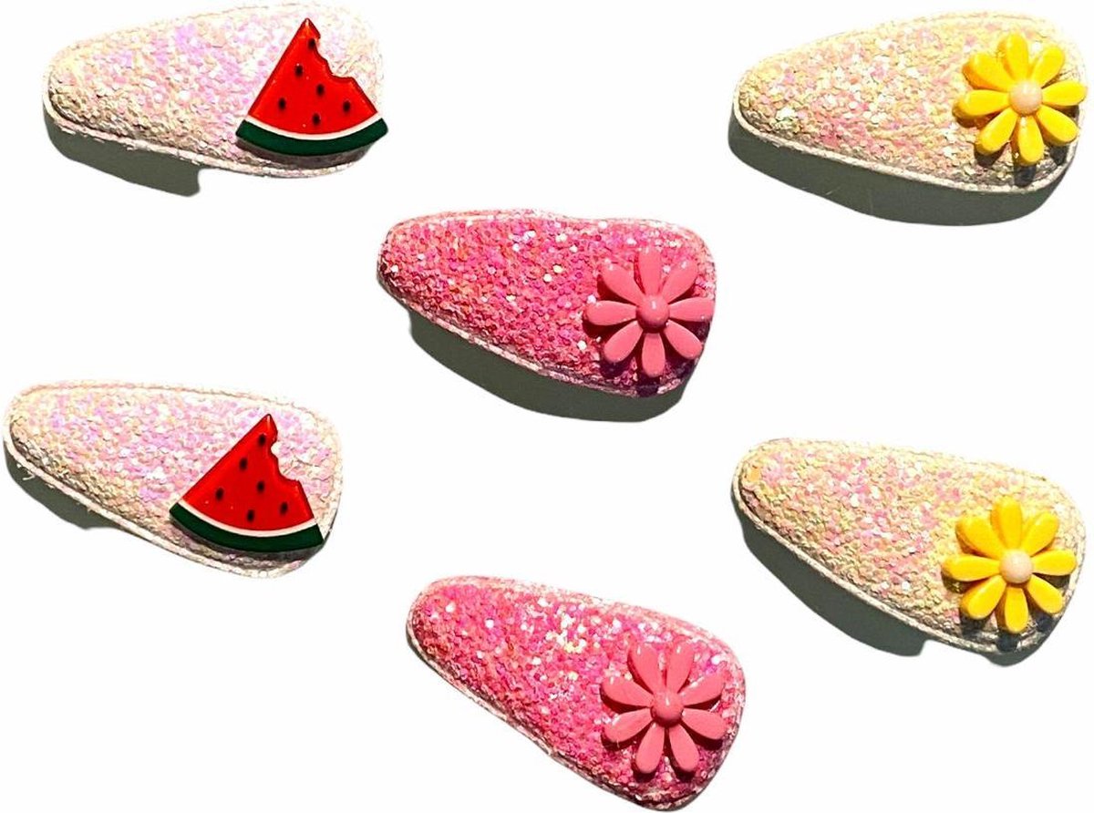 Klik-Klak Haarspeldjes - Haarschuifjes- Haarclips - Haarknipjes - 5.4 cm - Set 6 Stuks