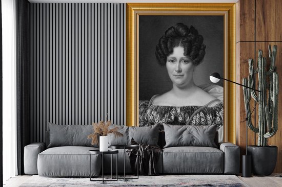 Papier Peint - Papier peint photo Oeuvre - Peintre - Cadres - Goud - Largeur 160 cm x Hauteur 240 cm