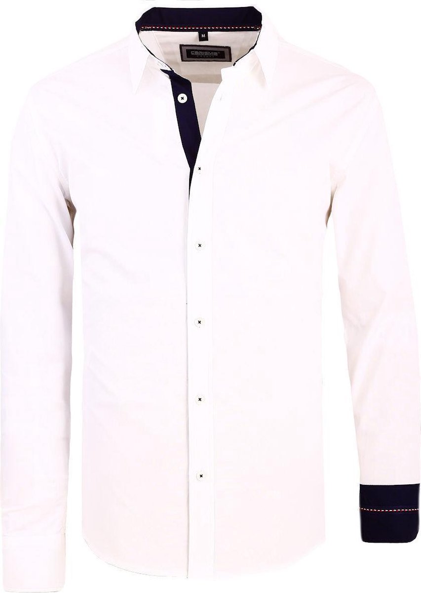 Carisma Wit Overhemd Lange Mouw Met Stretch 8441 - 4XL