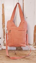 De enige echte JOOF suede shopper SMALL warm roze