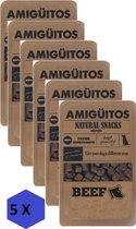 Amigüitos - Dogsnack - Beef - VOORDEELPAKKET - 5 x 100 gram- gezonde beloning- training voertje
