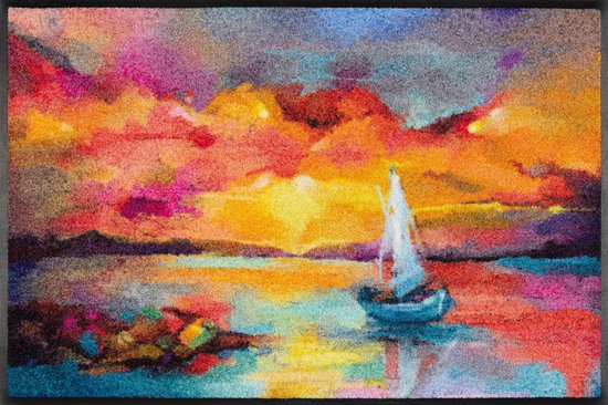 Kleen-Tex Paillasson Wash&Dry Sunset Boat - 50 x 75cm