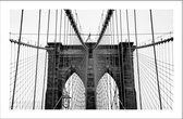 Walljar - New York - Brooklyn Bridge - Muurdecoratie - Canvas schilderij