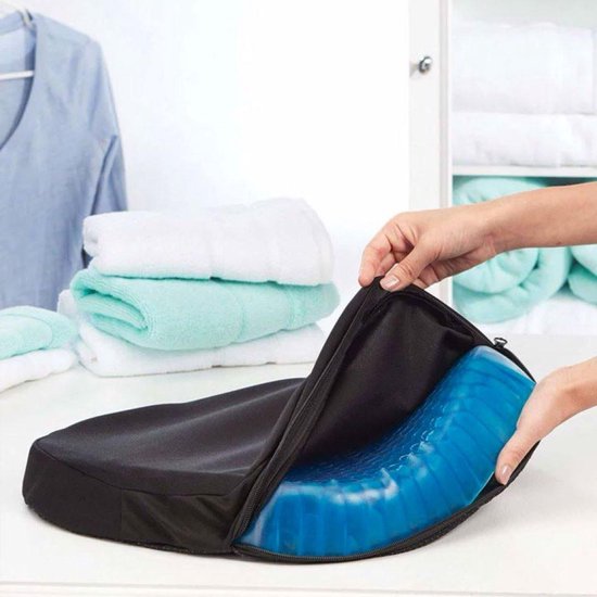 Universeel orthopedisch zitkussen met wasbare hoes - 37 x 30 x 4 cm | bol .com