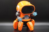 Mr. Robot - Robotvriendje - Muziekgevend - Robot voor Kinderen - Schattig - Hype 2021 - LED Robot - Speelgoedrobot - Oranje