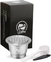 Hervulbare Nespresso Cup - Complete Set - Herbruikbare Koffie Capsule - Hoogwaardig RVS - Navulbare Koffiecups