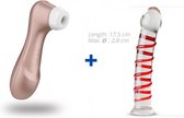 Satisfyer Pro 2 Next Generation - Luchtdruk Vibrator + Glazen G-Spot Dildo