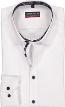 MARVELIS body fit overhemd - mouwlengte 7 - wit (contrast) - Strijkvriendelijk - Boordmaat: 40