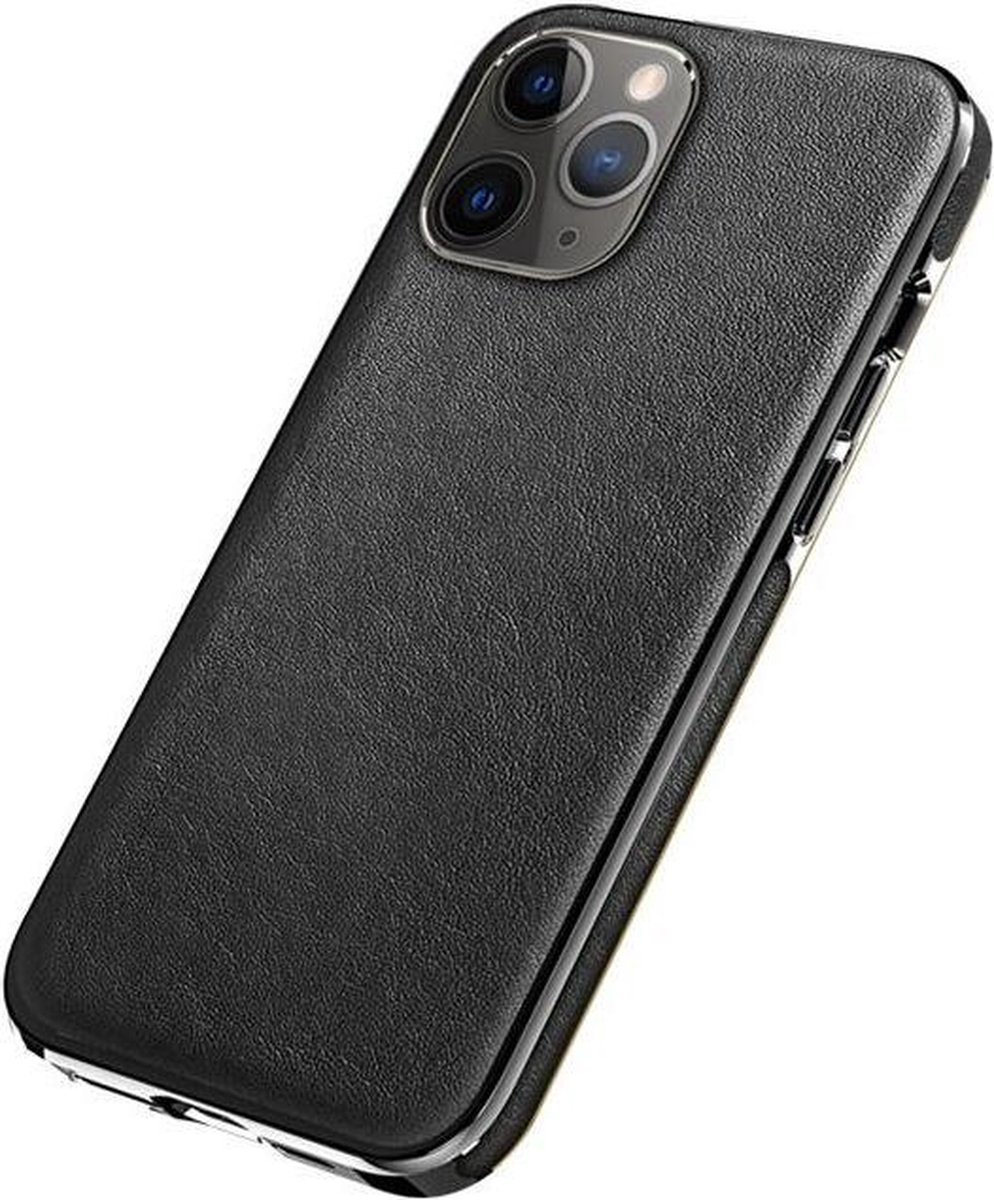 iPhone 12 Promax Hoesje - Leren - Klassiek - Shockproof Case - TPU