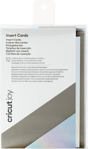 Cartes à insérer Cricut Gris / Holo R30 (11,4 cm x 15,9 cm) Lot de 12