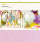 Cricut Glitter Cardstock 30x30cm 10-sheet Sampler (Pastel)