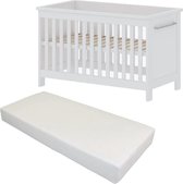 Cabino Baby Bed Met Matras Noël Wit 60 x 120 cm