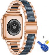 Metalen Armband Horloge Bandje Geschikt Voor Apple Watch Series 1/2/3/4/5/6//7/SE 38/40/41 mm - 38mm/40mm/41mm iWatch Schakel Polsband Strap RVS - Wristband Met Horlogeband Inkorts