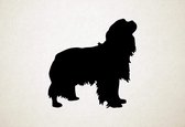 Cavalier King Charles Spaniel - Silhouette hond - M - 61x60cm - Zwart - wanddecoratie