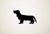 Docker - Silhouette hond - L - 60x102cm - Zwart - wanddecoratie