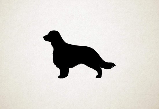 Welsh Springer Spaniel - Silhouette hond - L - 65x98cm - Zwart - wanddecoratie
