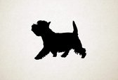 West Highland White Terrier - Silhouette hond - S - 40x56cm - Zwart - wanddecoratie