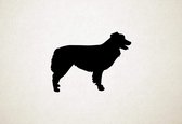 Australische herder - Silhouette hond - M - 59x79cm - Zwart - wanddecoratie