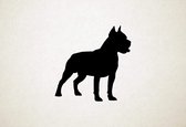 Amerikaanse Staffordshire Terrier - Silhouette hond - M - 60x60cm - Zwart - wanddecoratie
