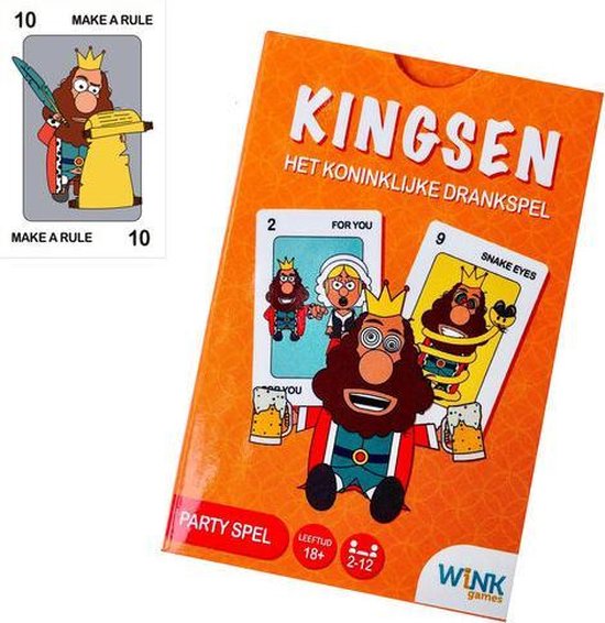Afbeelding van het spel Kingsen Kaartspel + Kingscup - Drankspel - Kaartspel - Complete set