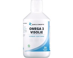 Muscle Concepts Muscle Concepts Omega 3 Visolie Vloeibaar - Visvetzuren - Munt smaak - 250ml