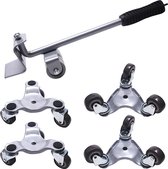 Meubelroller Set 4x Meubeltransporter Trolley Transporthulp - 5 Delig Meubelverplaatser - Meubel roller - Meubelglijders - Meubel Roller - Meubelhondje