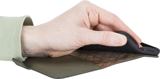 Bouletta - iPhone 13 Pro - Étui BookCase en cuir - Vert andalou