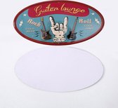 Guitar lounge - Metalen borden - Metal sign - Bar - Cadeau - Cafe - 45,5 x 23 cm - UV bestendig - ECO vriendelijk - Metalen decoratie - Cave & Garden