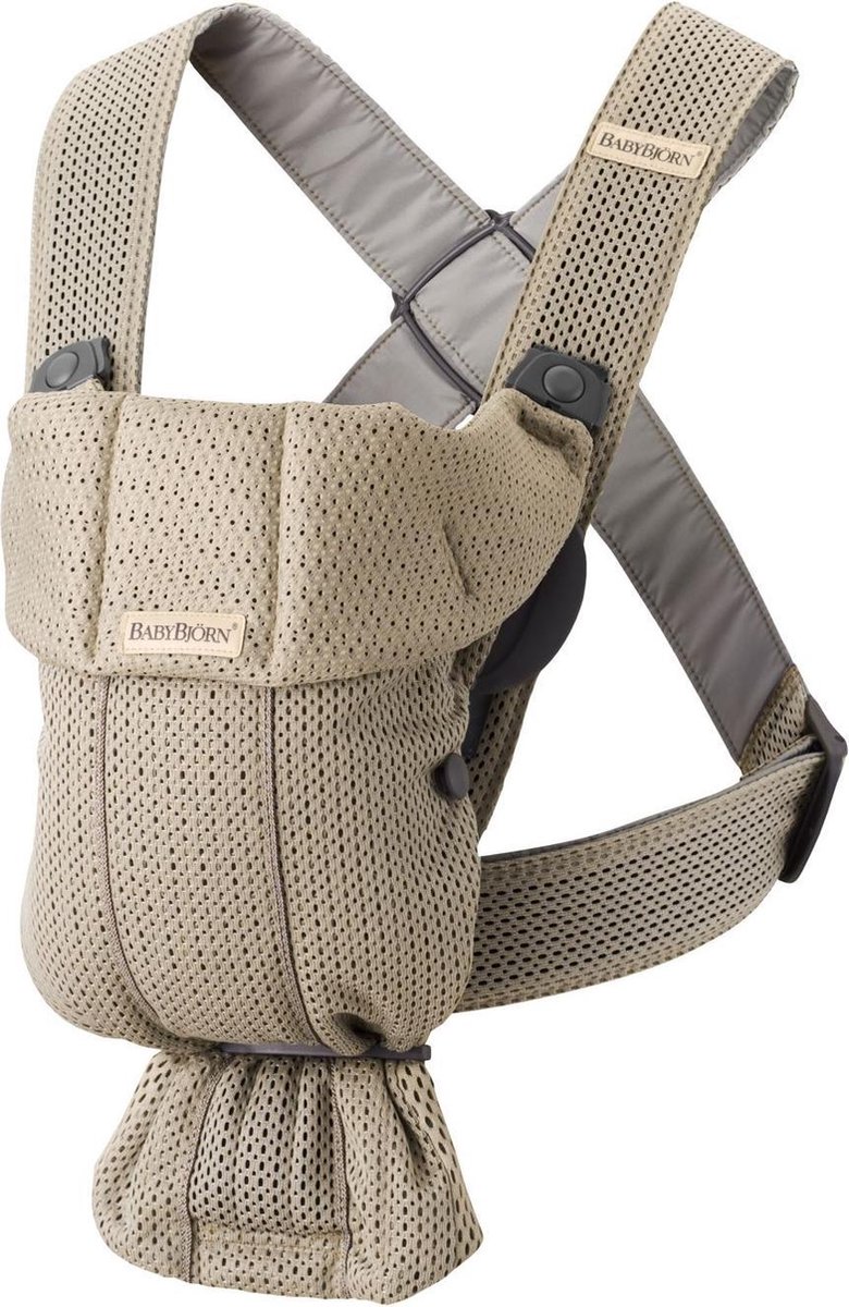 BabyBjörn Mini 3D Mesh Draagzak Greige