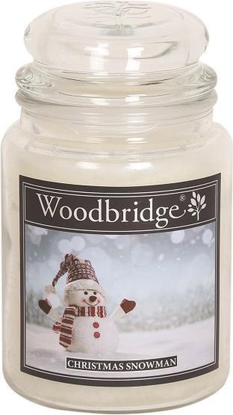 Woodbridge Xmas Snowman 565g Grande bougie avec 2 mèches