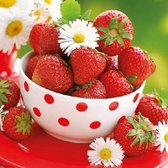 Ambiente - Strawberries In Bowl - papieren lunch servetten