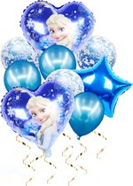 Set folie ballonnen - Frozen - Elsa - blauw - set van 10