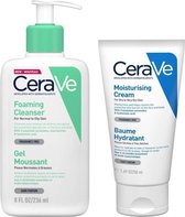 DUO SET - CeraVe Foaming Facial Cleanser 236 ml - gezichtsreiniger - CeraVeMoisturizers 50ml - Professional Face Care Vitamin C