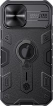 Nillkin Armor CamShield Back Cover - iPhone 12 / 12 Pro Hoesje - Zwart