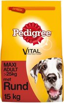 Pedigree Adult Maxi Hondenbrokken - Rund & Rijst - Hondenvoer - 15kg