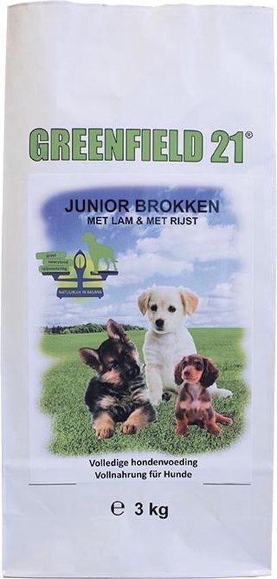 Greenfield 21 Puppy / Junior Lam & Rijst Brokken | 3 kg Hondenvoer | bol.com