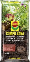 COMPO SANA Potgrond Zaaien & Stekken - voor een goede wortelontwikkeling - verzekert een gelijkmatige kieming - zak 40L