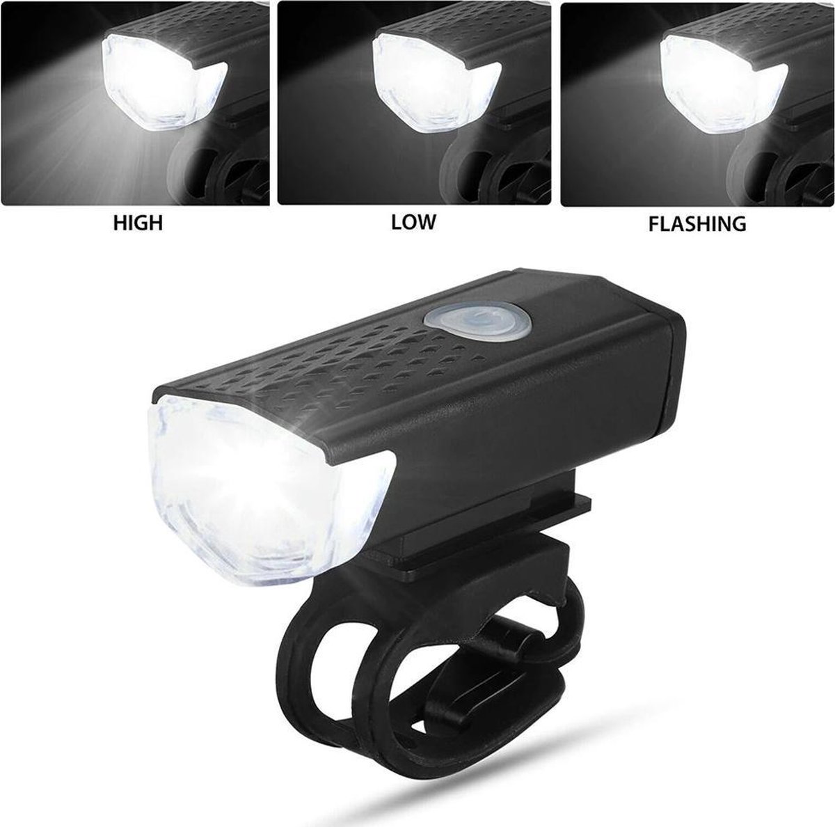 USB Oplaadbaar LED Fietsverlichting-Waterdicht Fiets Lamp-Voorlicht en... |  bol.com