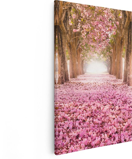 Artaza Canvas Schilderij Roze - Foto Op Canvas - Canvas Print