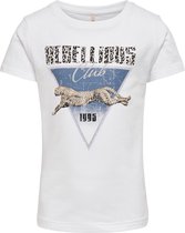 KIDS ONLY KONASTA LIFE FIT S/S EAGLE/LEO TOP JRS Meisjes T-shirt - Maat 158/164