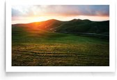 Walljar - Sunset Mountain - Muurdecoratie - Poster.