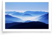 Walljar - Blue mountain - Muurdecoratie - Poster